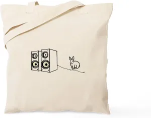 CafePress Speaker Bunny Tote Bag Reusable Natural Beige Canvas Shopping Bag
