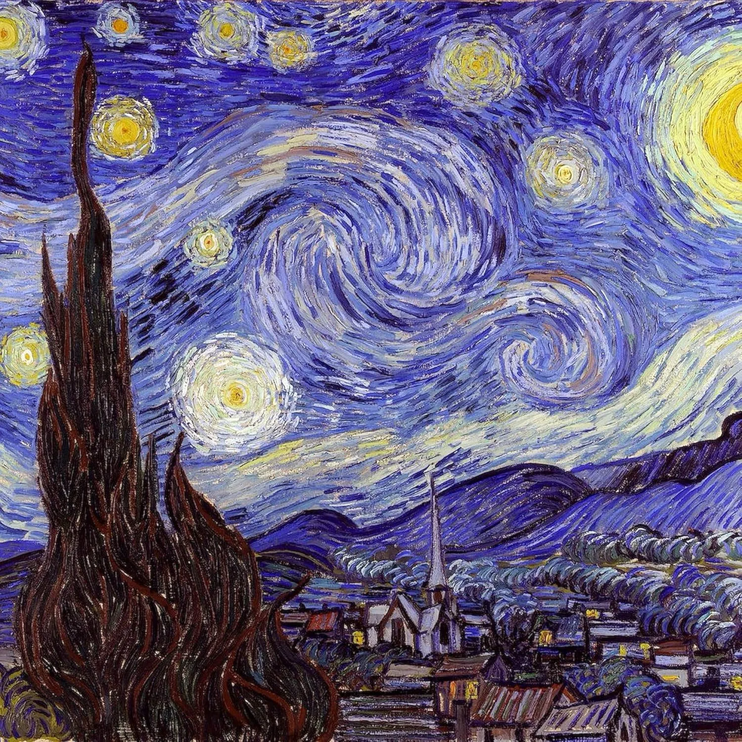 CafePress Starry Night Tote Bag Natural Canvas Tote Bag, Reusable Shopping Bag