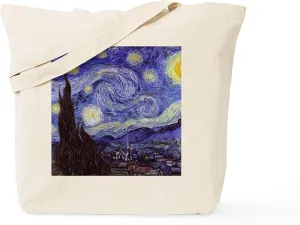 CafePress Starry Night Tote Bag Natural Canvas Tote Bag, Reusable Shopping Bag