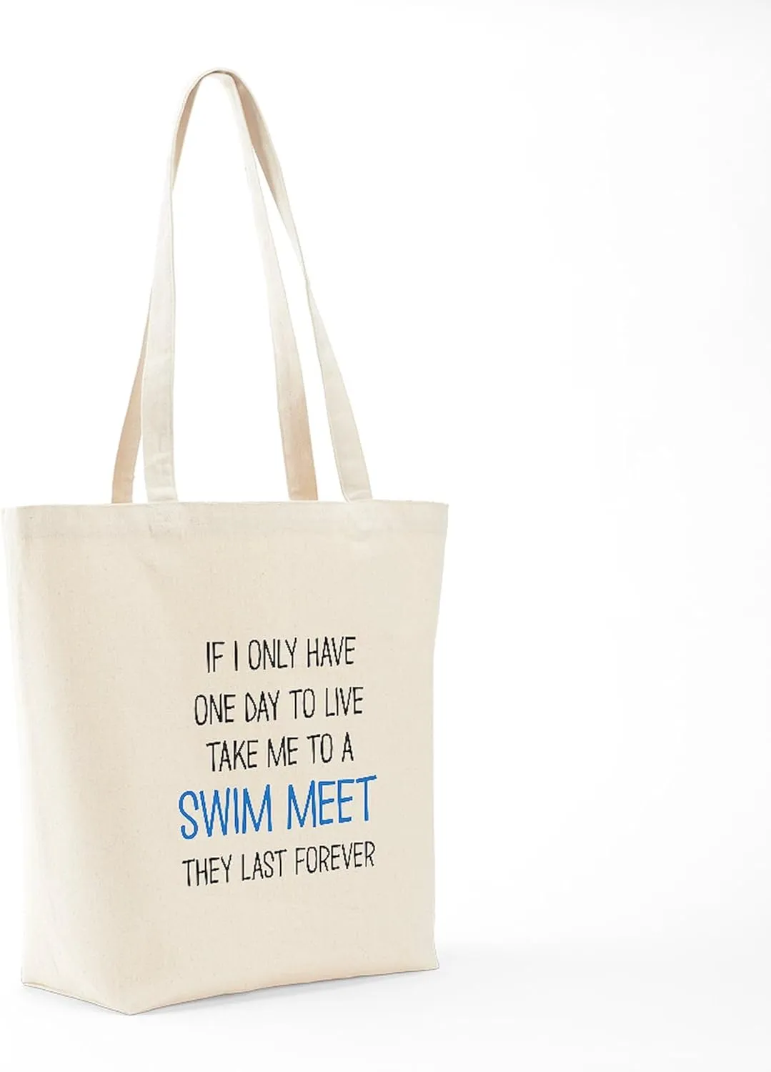 CafePress SWIM MEET Tote Bag Natural Canvas Tote Bag, Reusable Shopping Bag