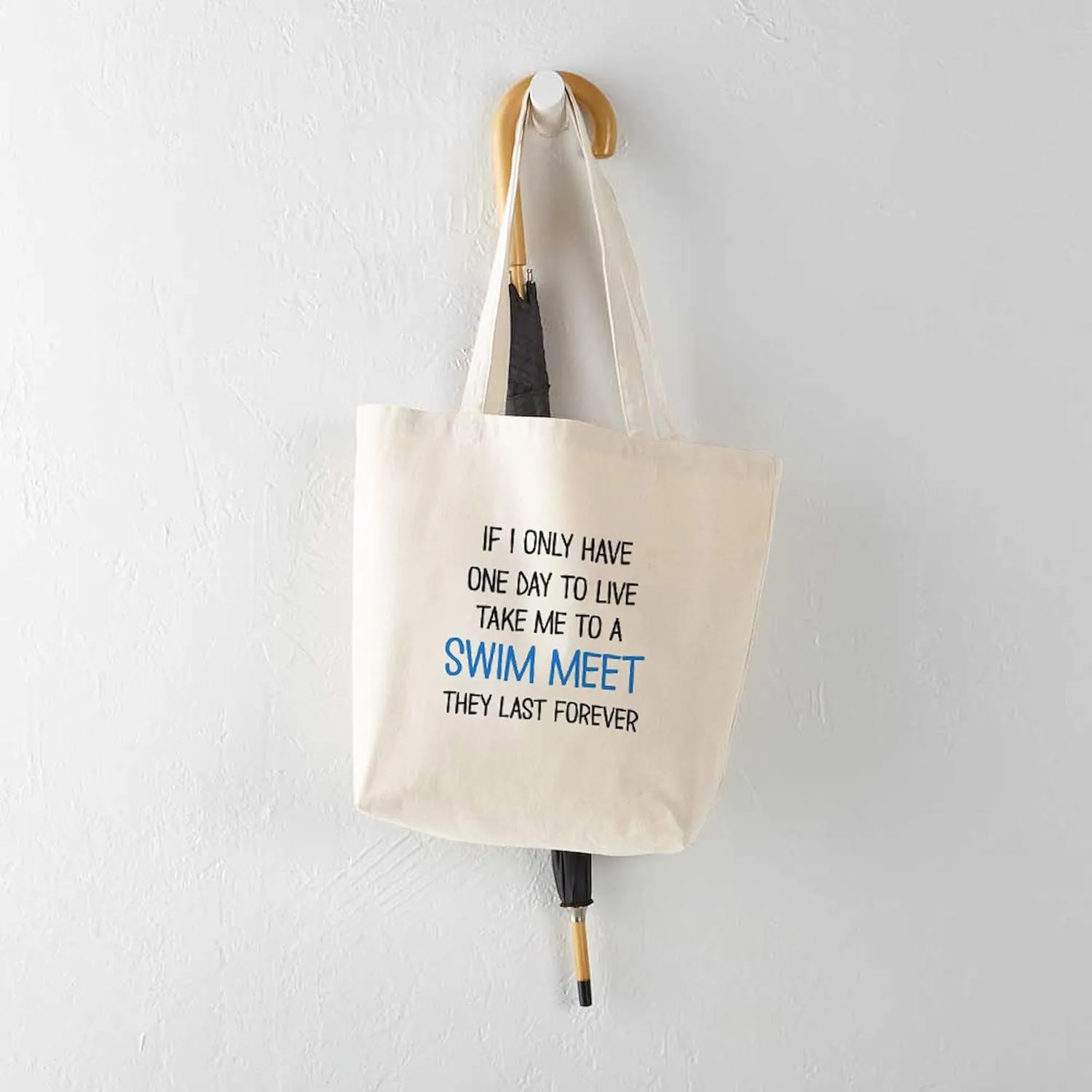 CafePress SWIM MEET Tote Bag Natural Canvas Tote Bag, Reusable Shopping Bag