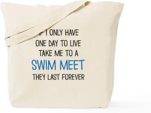 CafePress SWIM MEET Tote Bag Natural Canvas Tote Bag, Reusable Shopping Bag