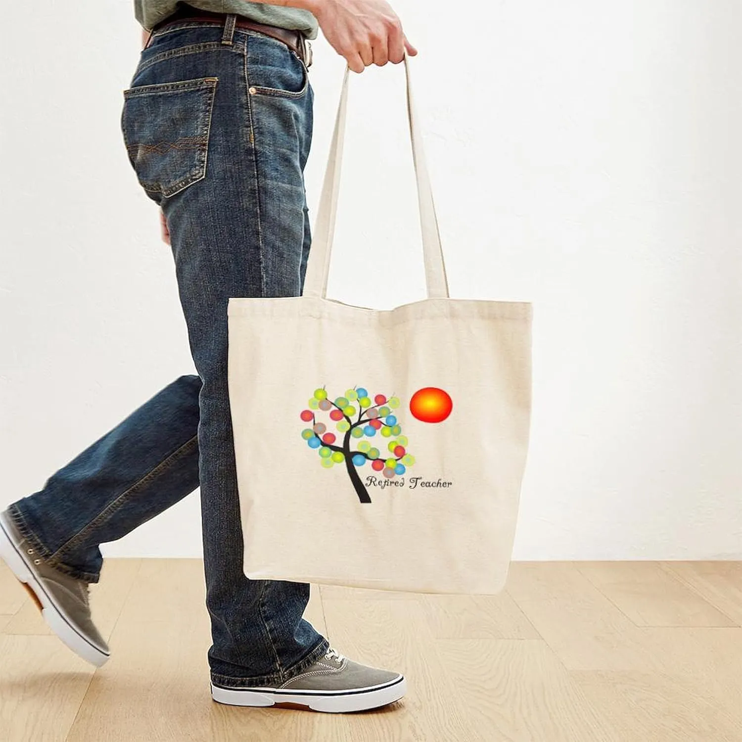CafePress Teachers Tote Bag Natural Canvas Tote Bag, Reusable Shopping Bag