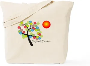 CafePress Teachers Tote Bag Natural Canvas Tote Bag, Reusable Shopping Bag