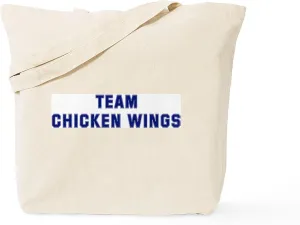 CafePress Team CHICKEN WINGS Tote Bag Natural Canvas Tote Bag, Reusable Shopping Bag