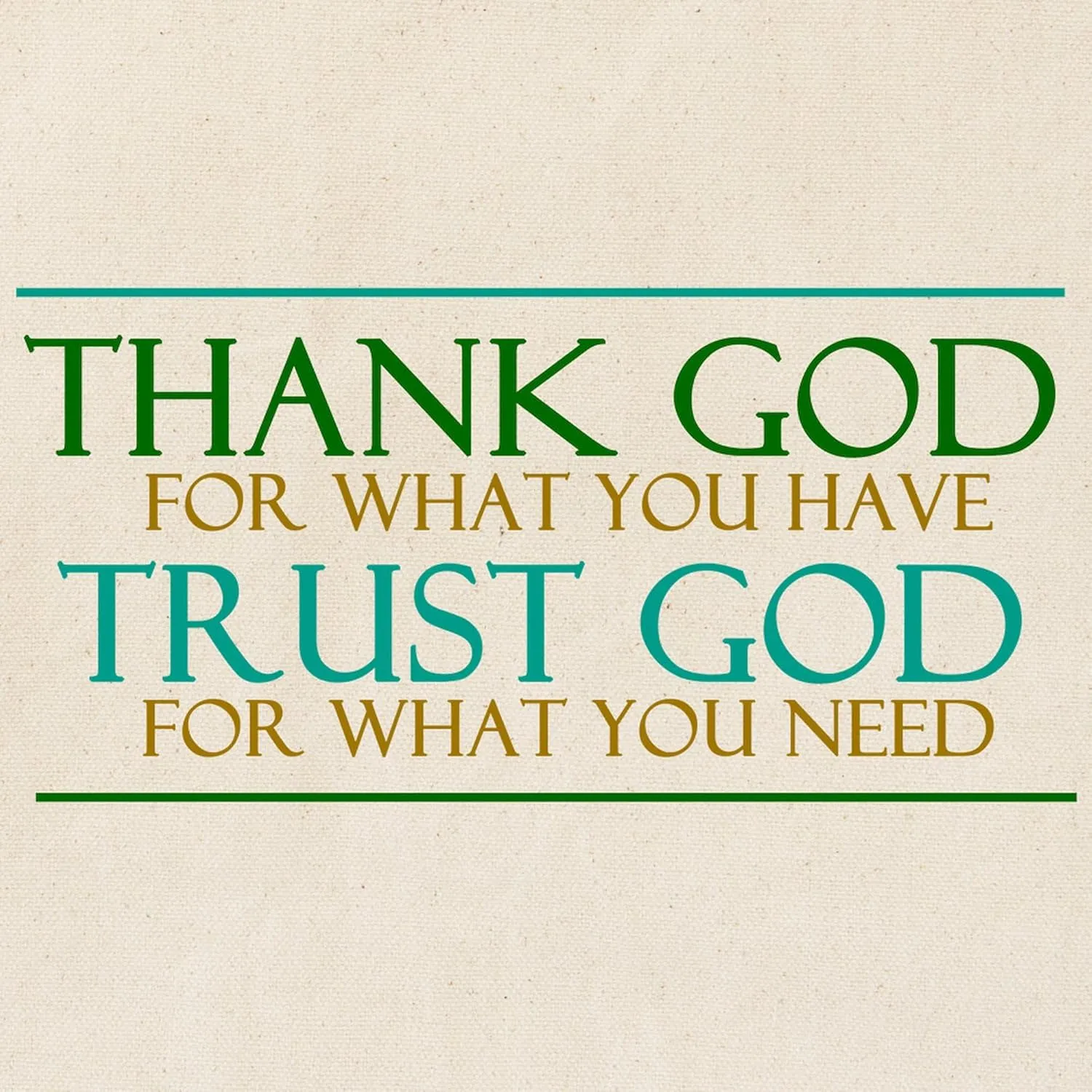 CafePress Thank God Trust God Tote Bag Natural Canvas Tote Bag, Reusable Shopping Bag