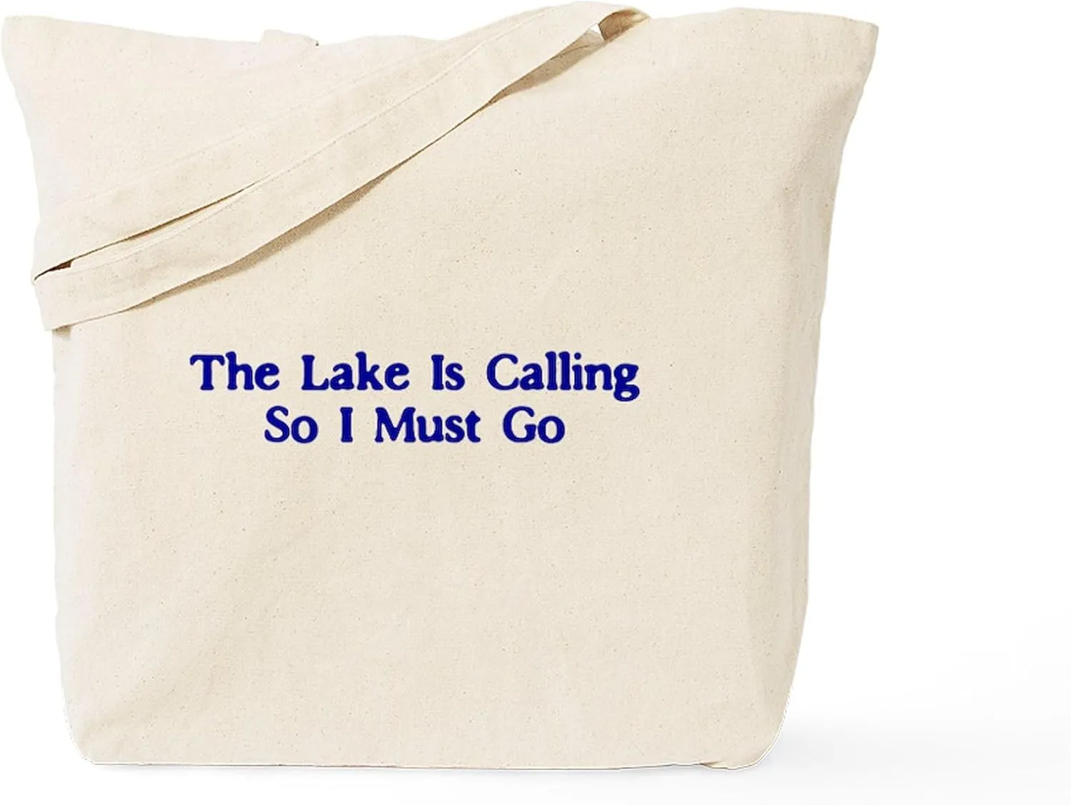 CafePress The Lake Is Calling So I Must Go Tote Bag Natural Canvas Tote Bag, Reusable Shopping Bag