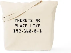 CafePress Theres No Place Like Home Tote Bag Natural Canvas Tote Bag, Reusable Shopping Bag