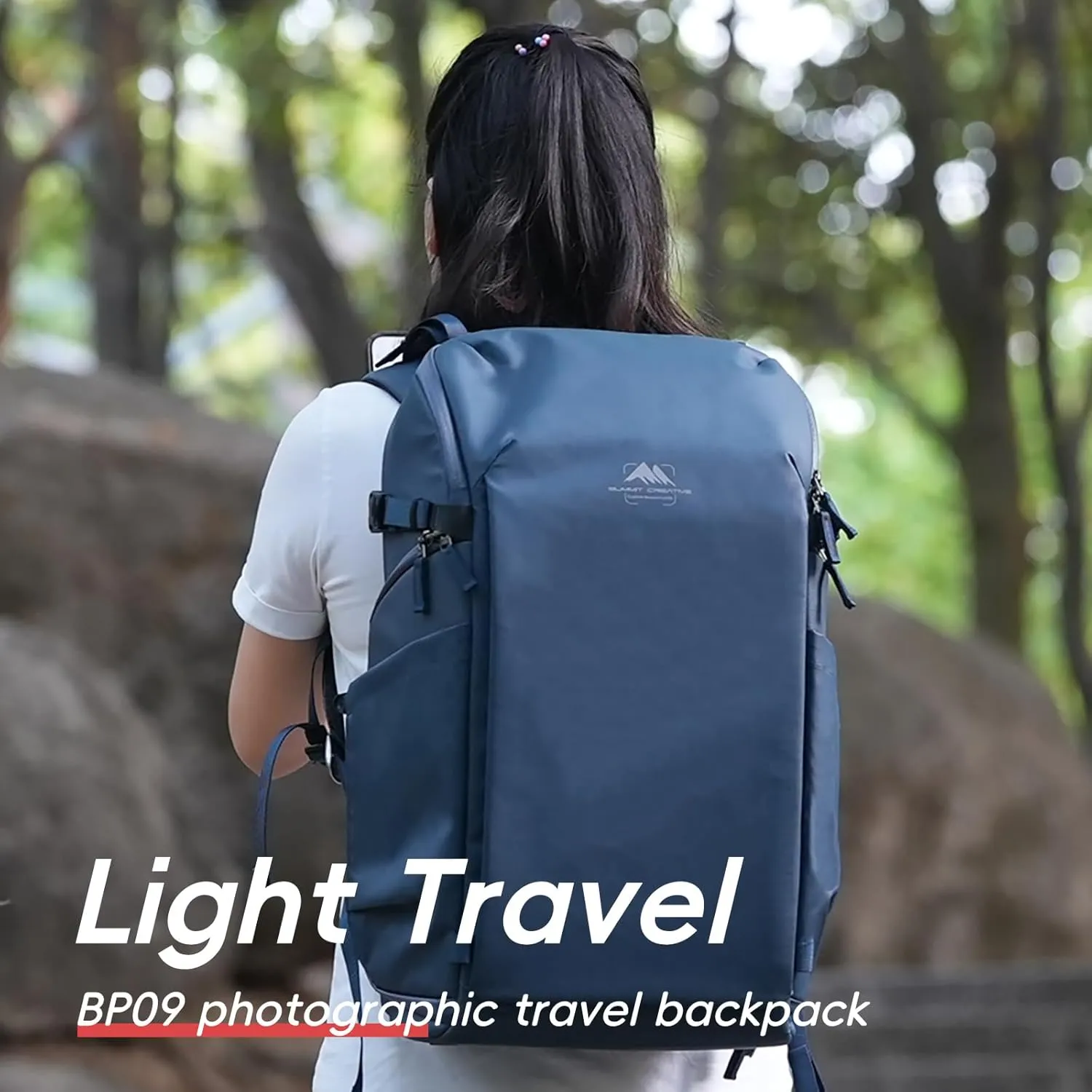 Camera and Drone High-Protection Backpack 22L for DJI Air 3s/Mavic 3 Pro/Mini 4 Pro/Avata 2/FPV,Waterproof Travel Bag for Sony, Canon, Nikon, DSLR/SLR Mirrorless, Camera Tripod Blue