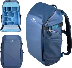 Camera and Drone High-Protection Backpack 22L for DJI Air 3s/Mavic 3 Pro/Mini 4 Pro/Avata 2/FPV,Waterproof Travel Bag for Sony, Canon, Nikon, DSLR/SLR Mirrorless, Camera Tripod Blue