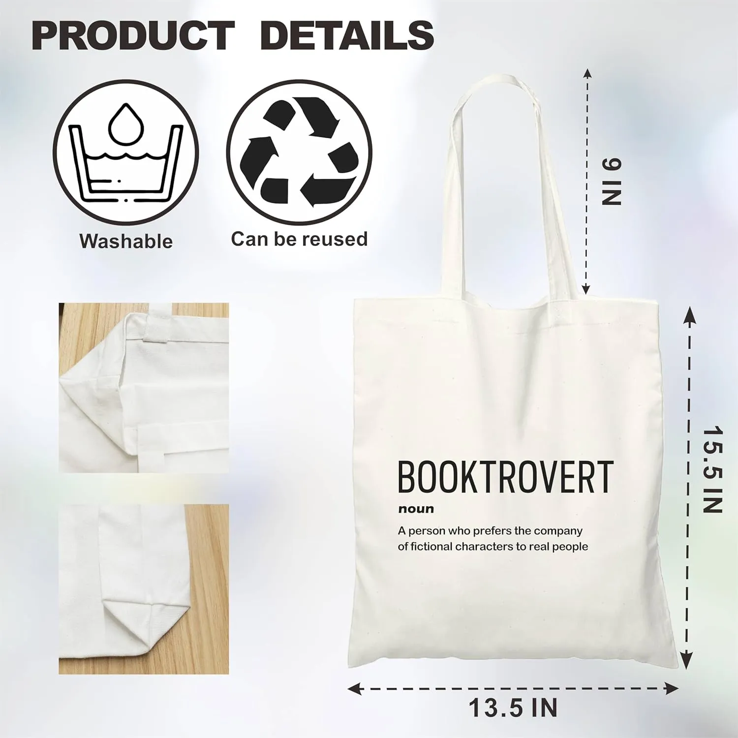 Canvas Tote Bag For Women,A