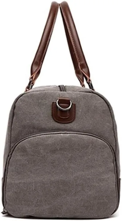 Canvas Travel Duffle Bag Multiple Compartments Waterproof Large Overnight Bag For Men Carry on Office Business