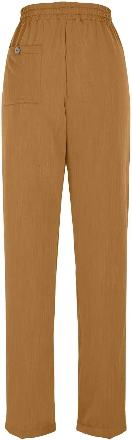 Cargo Pants for Men, Straight Leg Casual Pants Linen Peasant Summer 2025