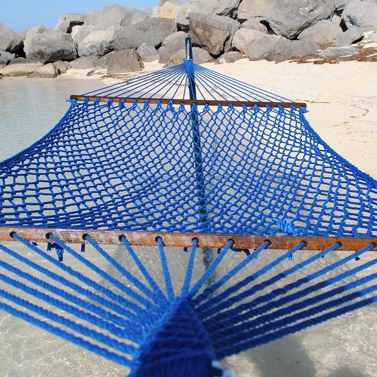 Caribbean Rope Hammock Dark Blue