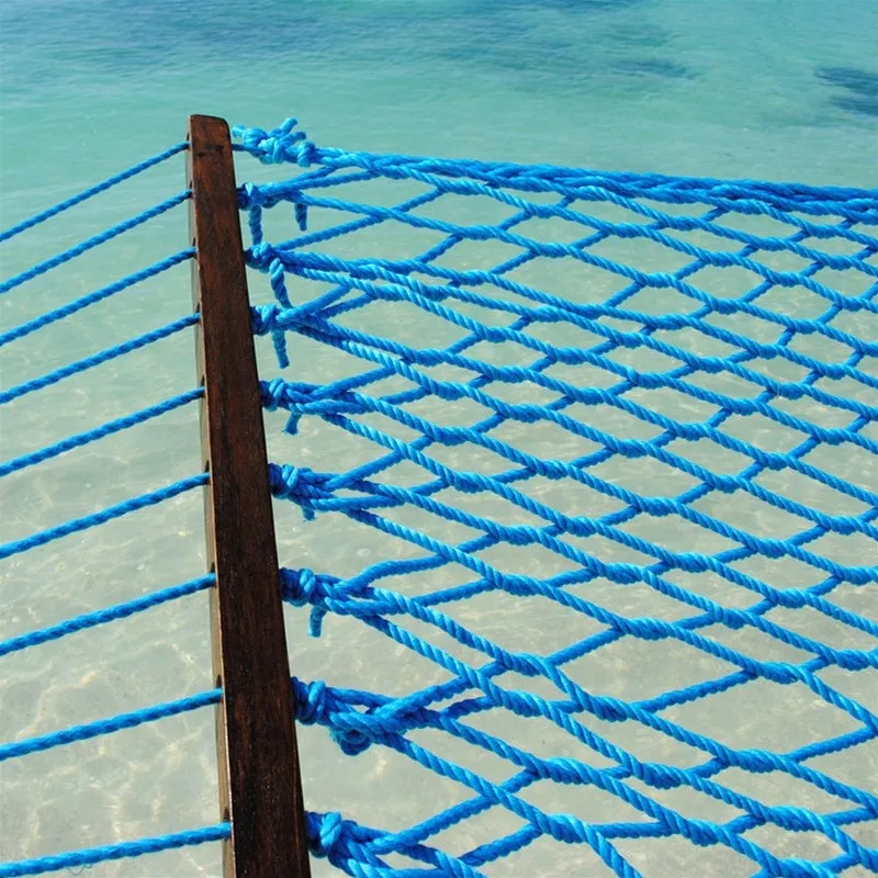 Caribbean Rope Hammock Light Blue