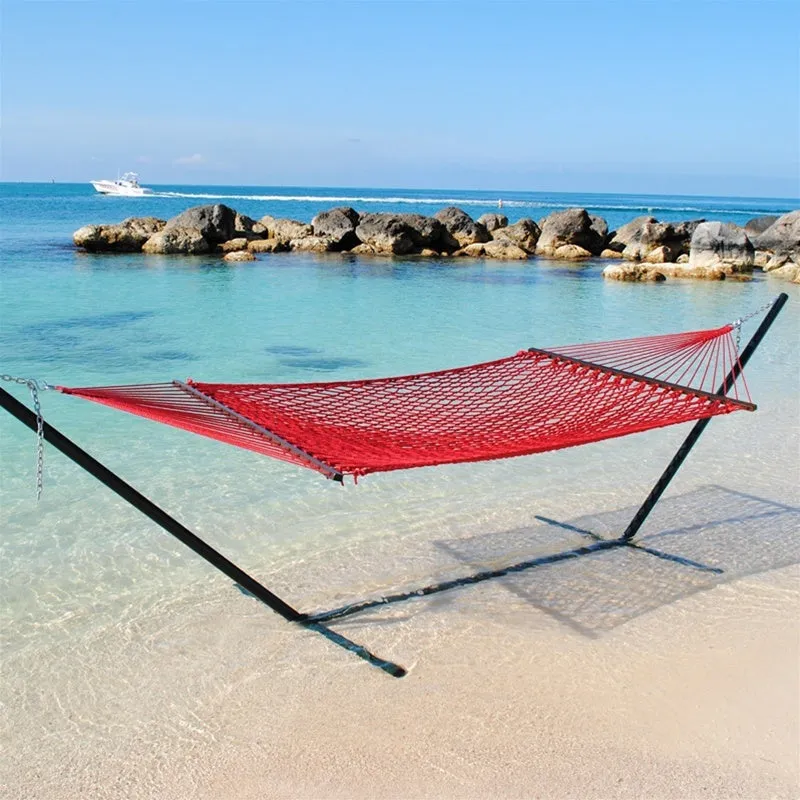 Caribbean Rope Hammock Red