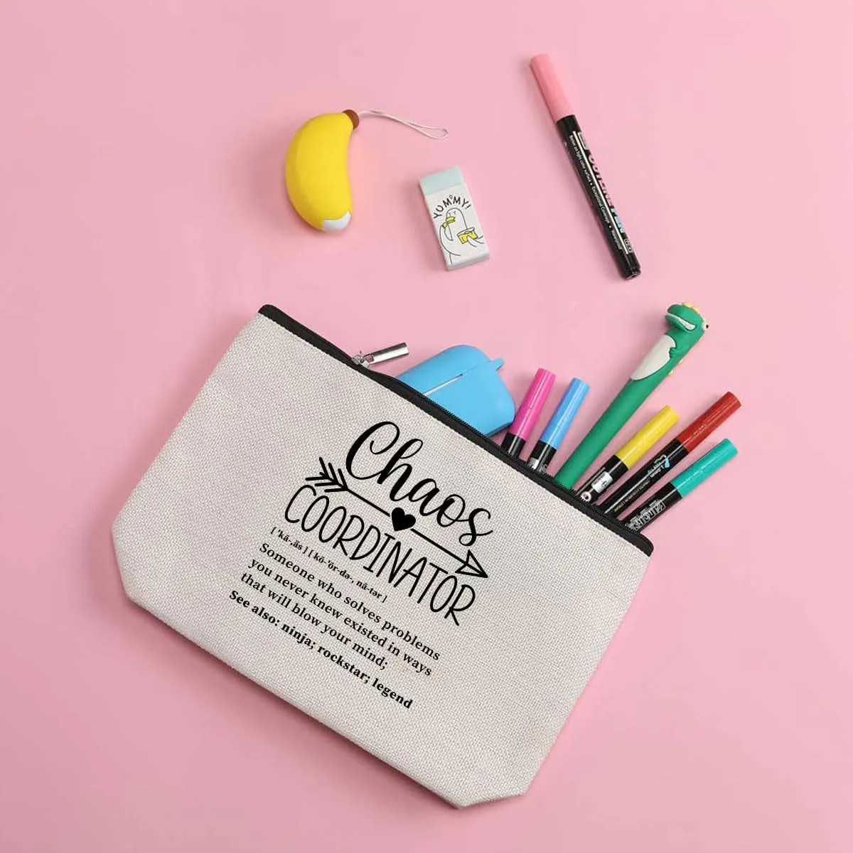 Chaos Coordinator Thank You Gifts Boss Lady Gifts for Women Teacher Boss Manager Coworker Chaos Coordinator Gifts Makeup Bag Toiletry Bag Cosmetic Bag Christmas Boss Day Teacher Appreciation Gifts