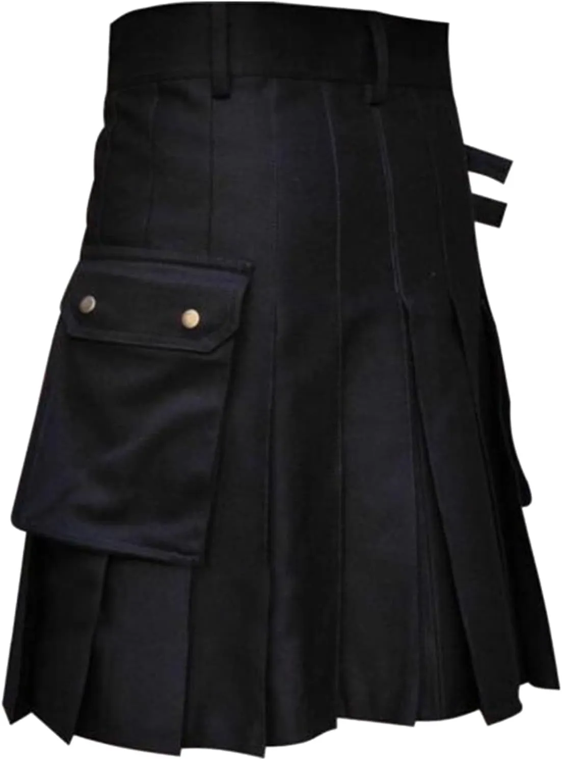 Chinos Pants Men Slim Fit Mens Fashion Casual Scottish Style Solid Pocket Pleated Skirt House with