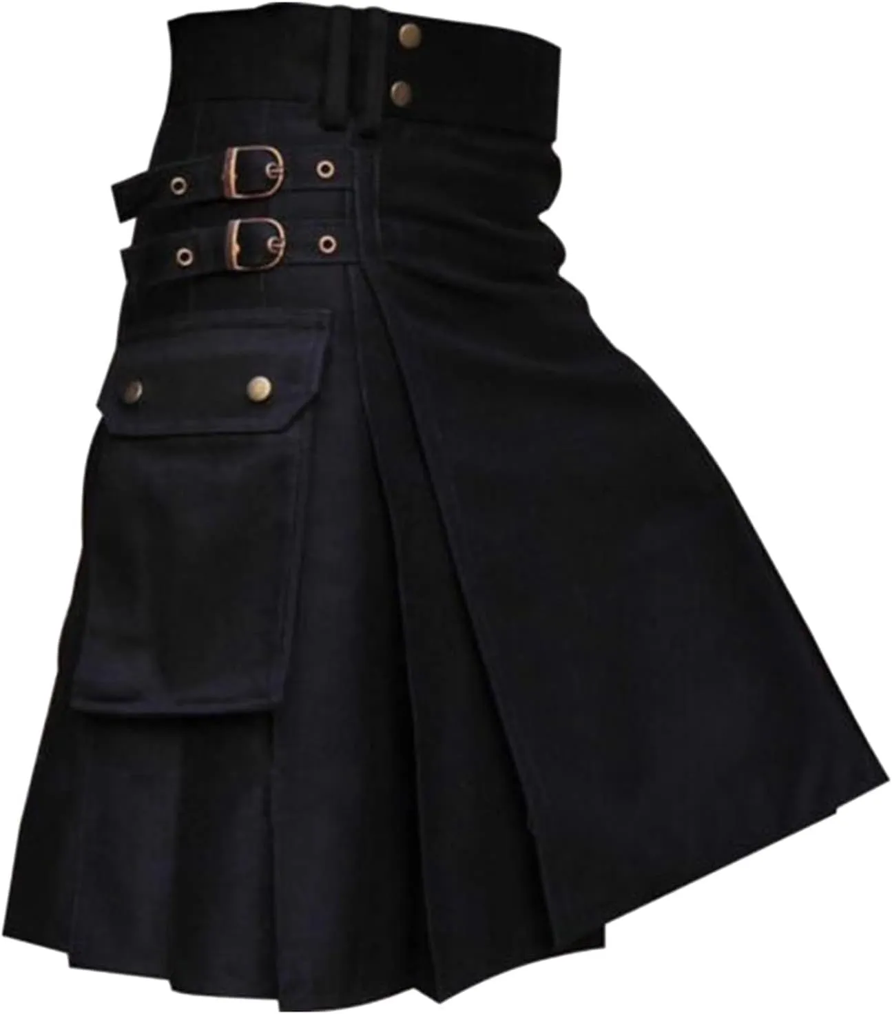Chinos Pants Men Slim Fit Mens Fashion Casual Scottish Style Solid Pocket Pleated Skirt House with