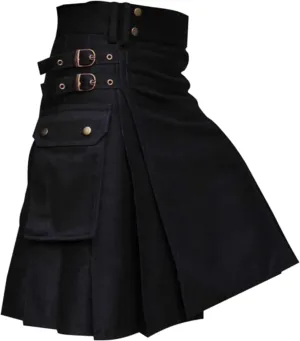 Chinos Pants Men Slim Fit Mens Fashion Casual Scottish Style Solid Pocket Pleated Skirt House with