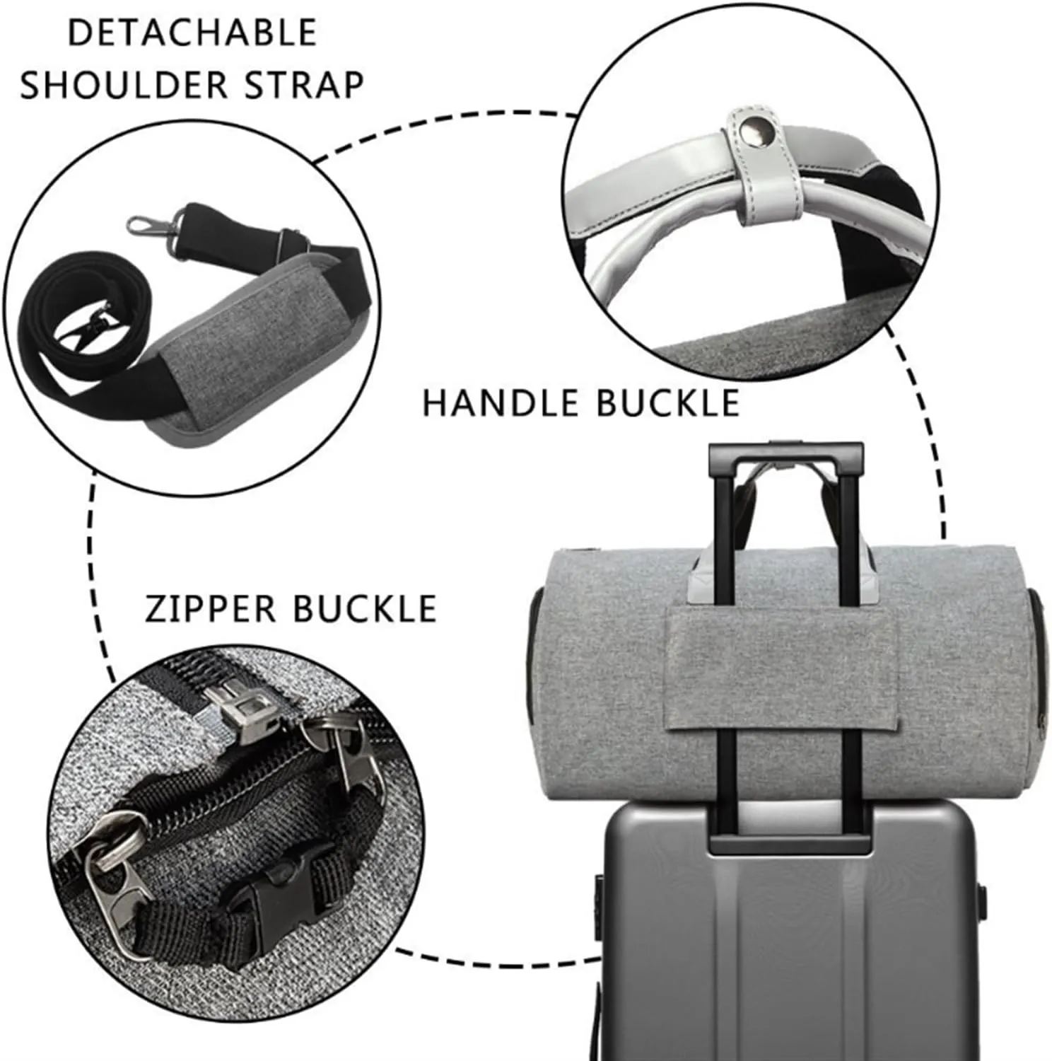Convertible Suit Travel Bag Carry On Garment Duffel Bag For Men Women 2 In 1 Hanging Suitcase Suit Business Travel Bags hanging garment duffel bag (Color : A, Size : 22 * 11 * 12in)