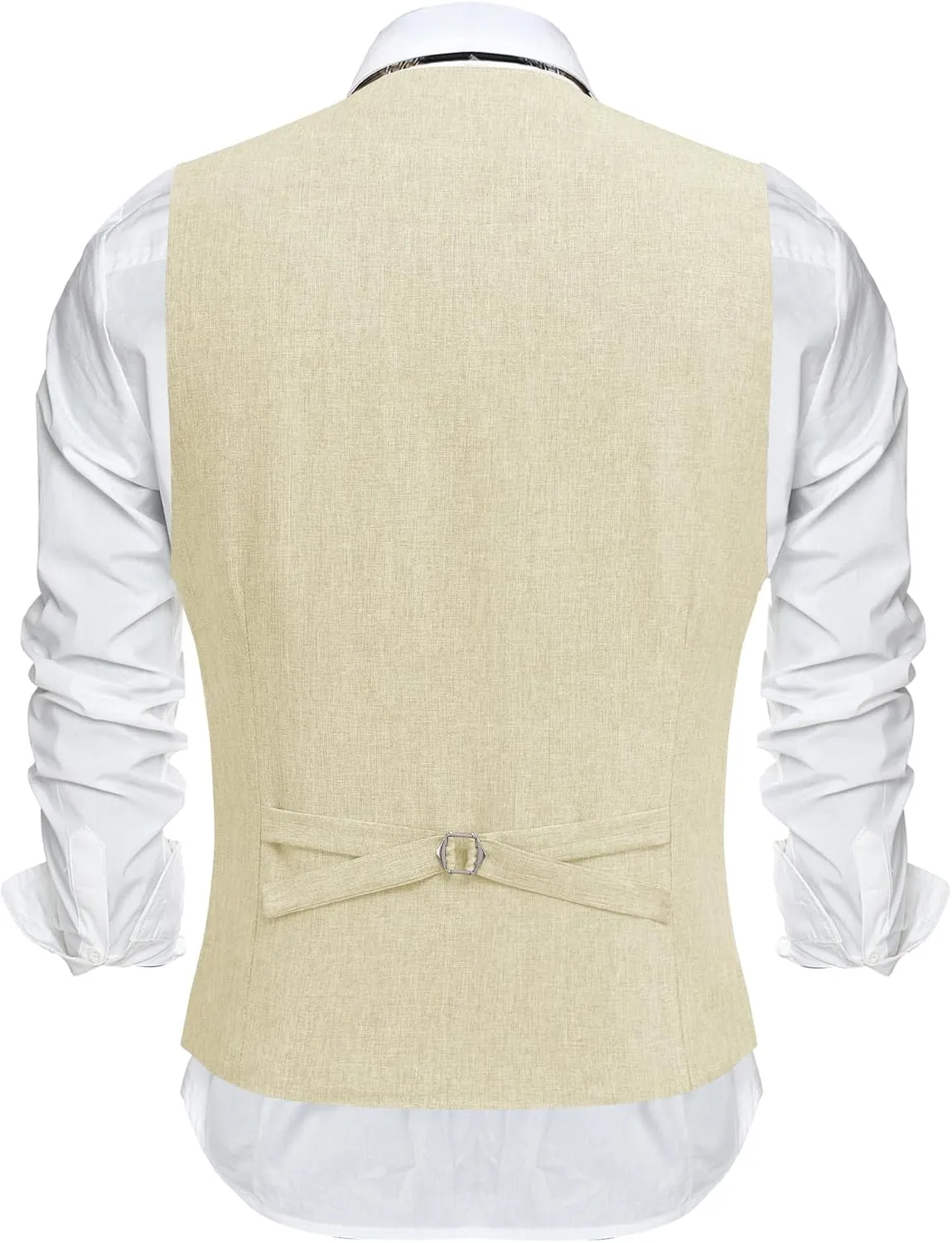COOFANDY Men's Suit Vest V-Neck Casual Business Vests Lightweight Slim Fit Formal Dress Waistcoat for Wedding Party