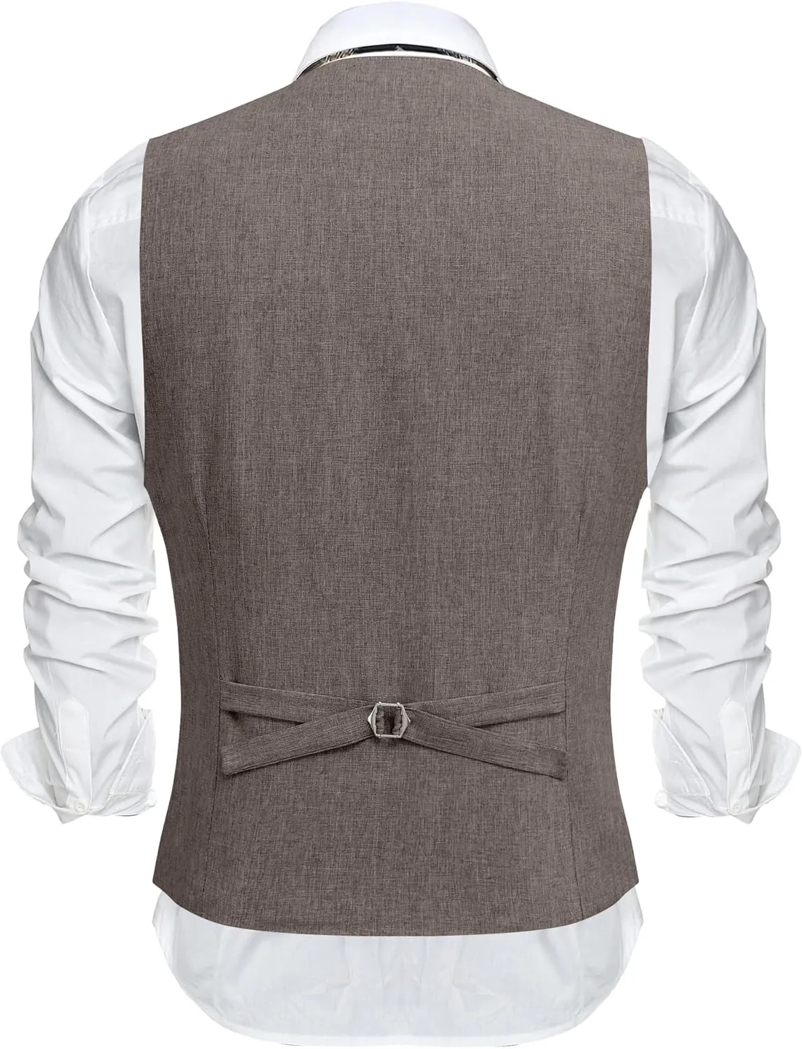 COOFANDY Men's Suit Vest V-Neck Casual Business Vests Lightweight Slim Fit Formal Dress Waistcoat for Wedding Party