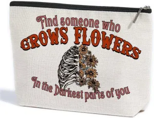 Country Music Western Makeup Bag Western Stuff for Women Friends Bestie Daughter Sing Fans Inspirational Quotes Makeup Pouch Motivational Gifts Birthday Graduation Mothers Day Cosmetic Travel Bag