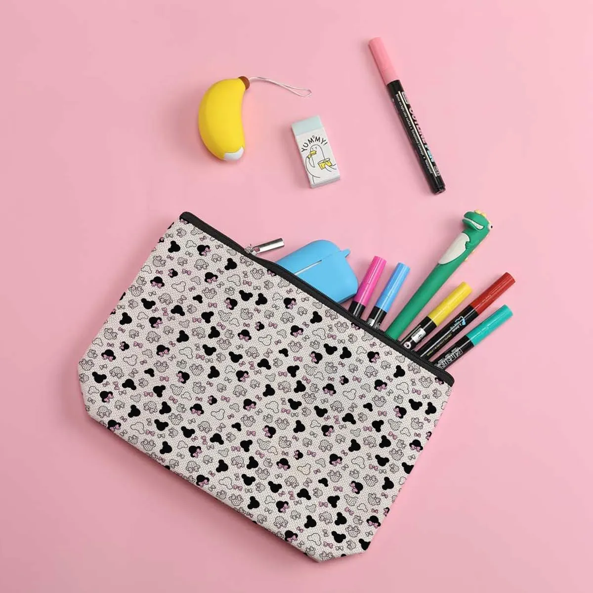 Cute Mouse Cartoon Movies Mouse Themed Gifts Makeup Bag Graduation Nurse Mothers Day Birthday Animal Lovers Gifts for Women Movie Gifts for Cartoon Lovers Girls Friend Daughter Niece Cosmetic Bag