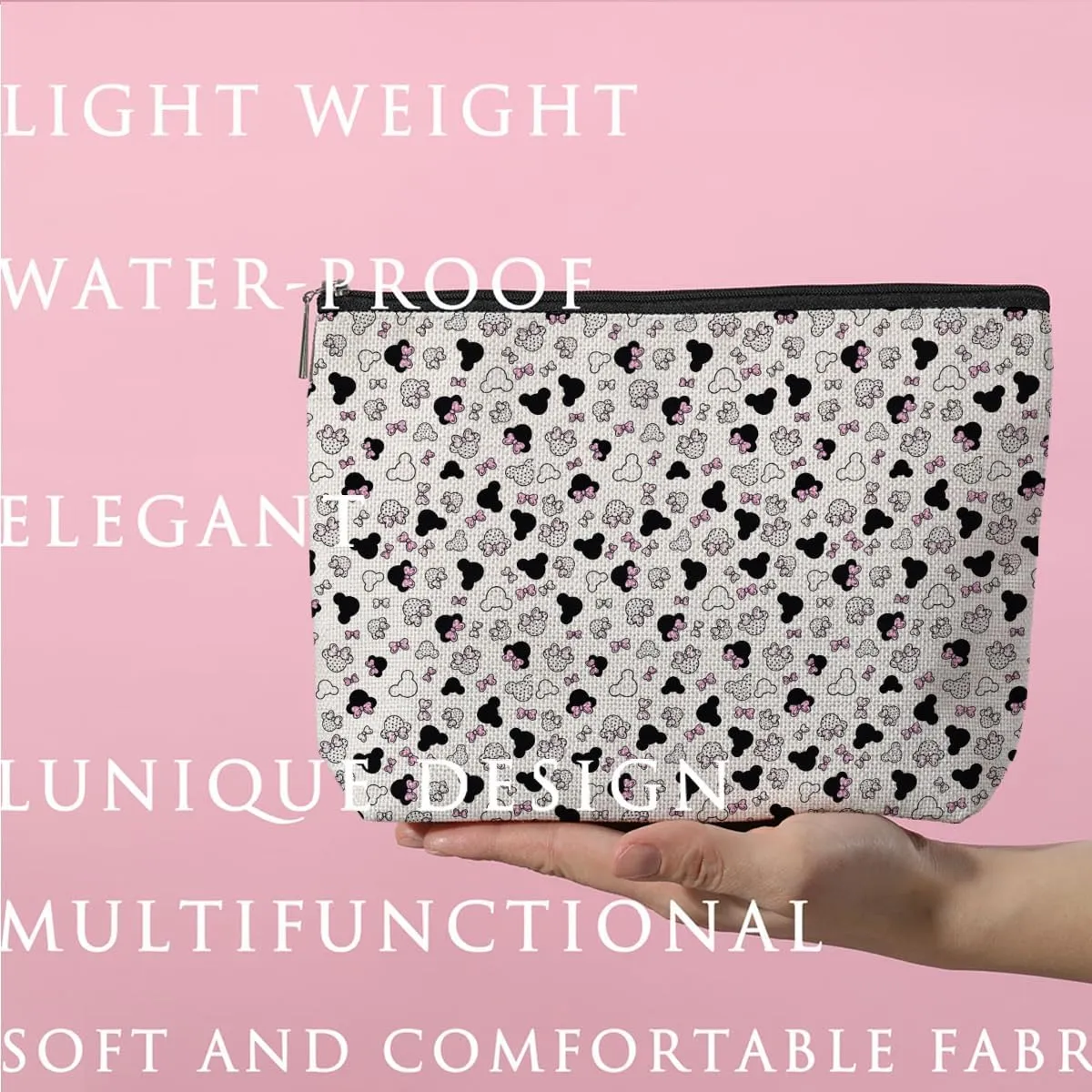 Cute Mouse Cartoon Movies Mouse Themed Gifts Makeup Bag Graduation Nurse Mothers Day Birthday Animal Lovers Gifts for Women Movie Gifts for Cartoon Lovers Girls Friend Daughter Niece Cosmetic Bag