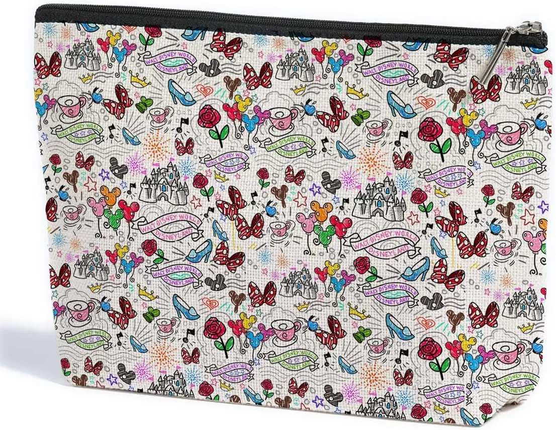 Cute Mouse Cartoon Themed Magic Makeup Bag - Graduation, Nurse, Mother's Day, Birthday Gift for Women, Movie Lovers, Girls, Best Friend, Niece - Animal Lovers Cosmetic Bag