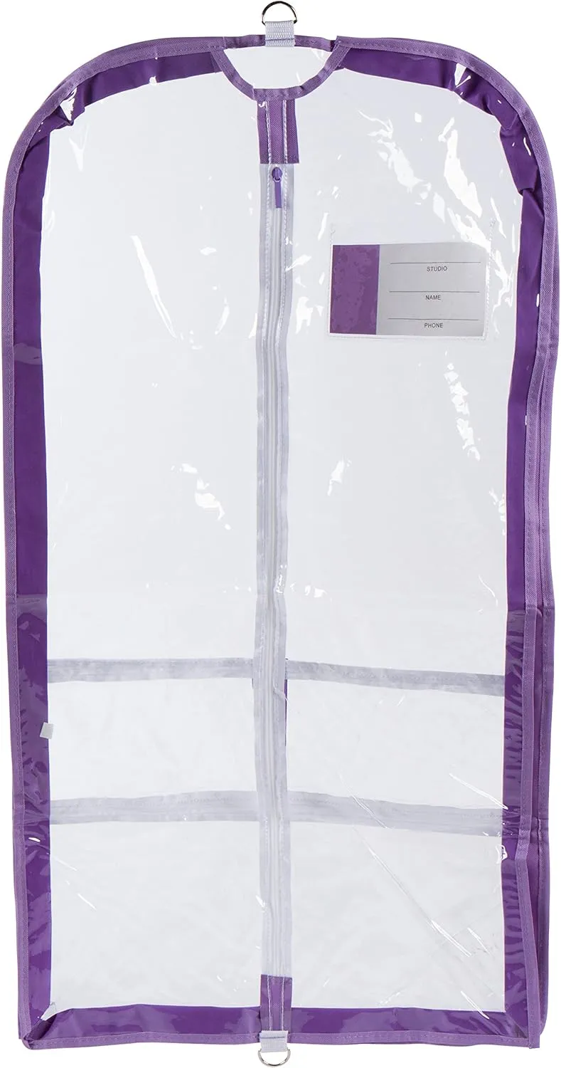 Danz N Motion Clear Garment Bag with ID Pocket (Lavender)