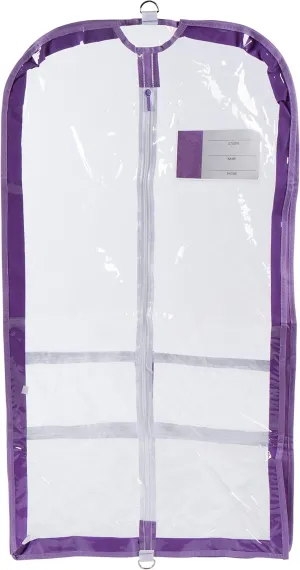 Danz N Motion Clear Garment Bag with ID Pocket (Lavender)