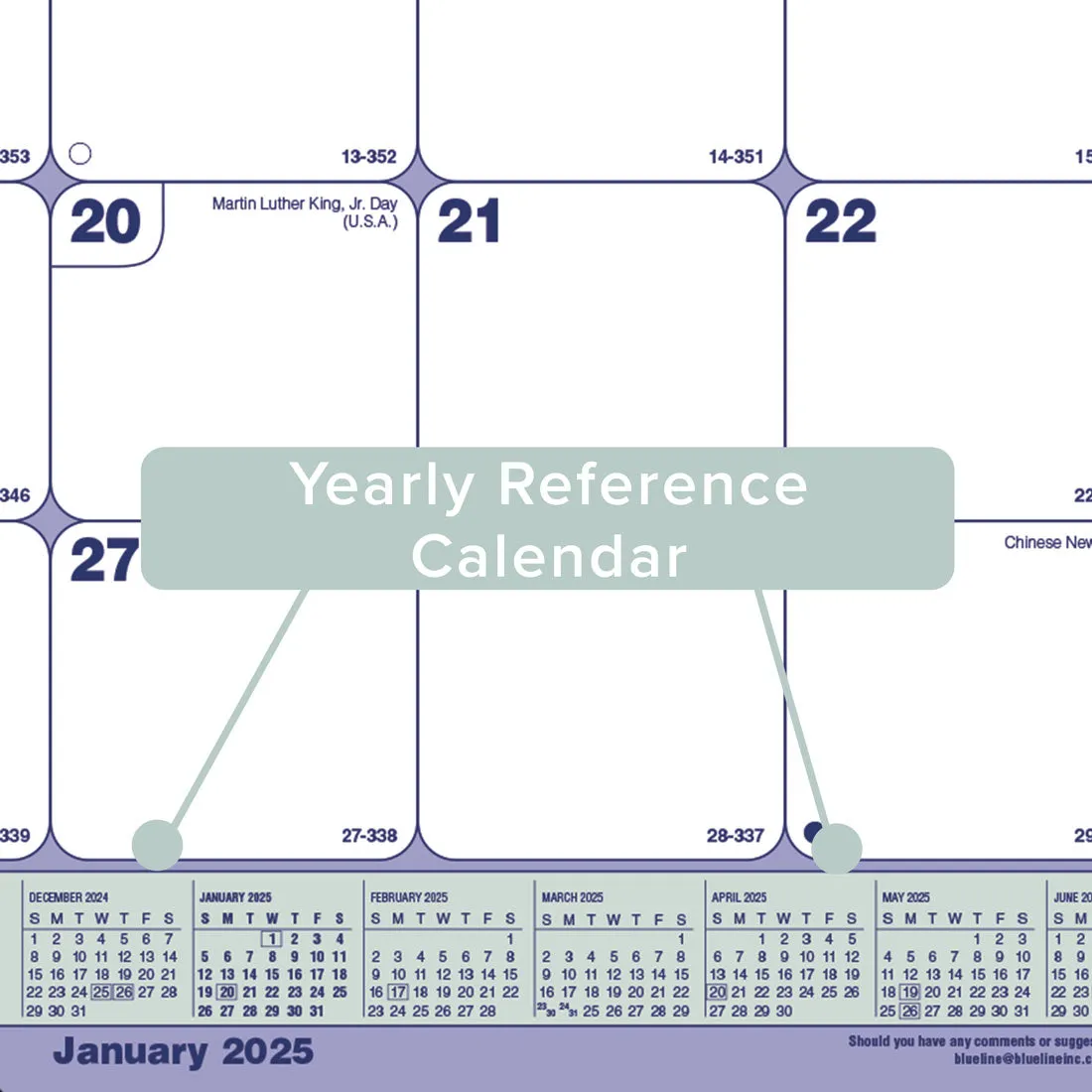 Desk Pad or Wall Calendar 2025, English (C181731-25)