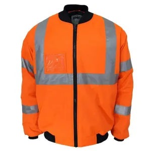 Dnc Workwear Hi-vis "X" Back 6-in-1 Rain Jacket Bio-motion Tape - 3763