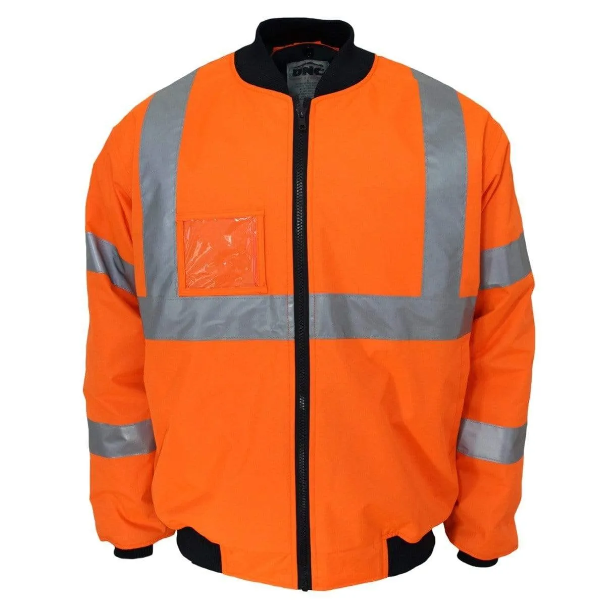 Dnc Workwear Hi-vis "X" Back 6-in-1 Rain Jacket Bio-motion Tape - 3763