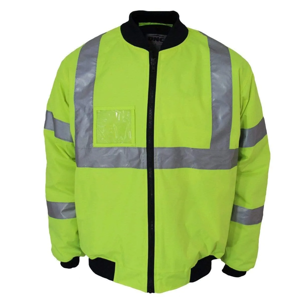 Dnc Workwear Hi-vis "X" Back 6-in-1 Rain Jacket Bio-motion Tape - 3763