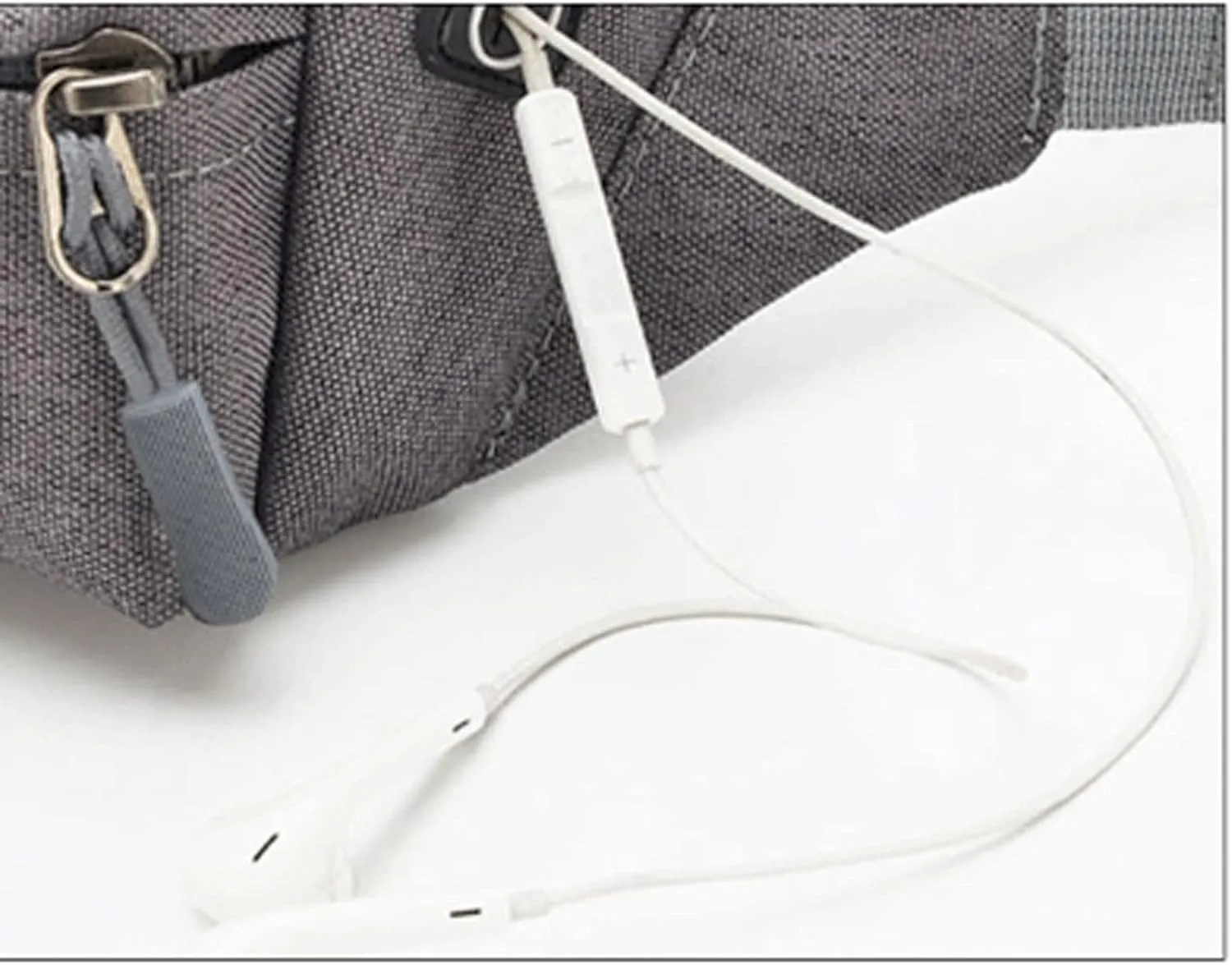 Fanny Pack Canvas Waist Bag Men's Mobile Phone Bag Sports Waist Bags Chest Bags (Gray)