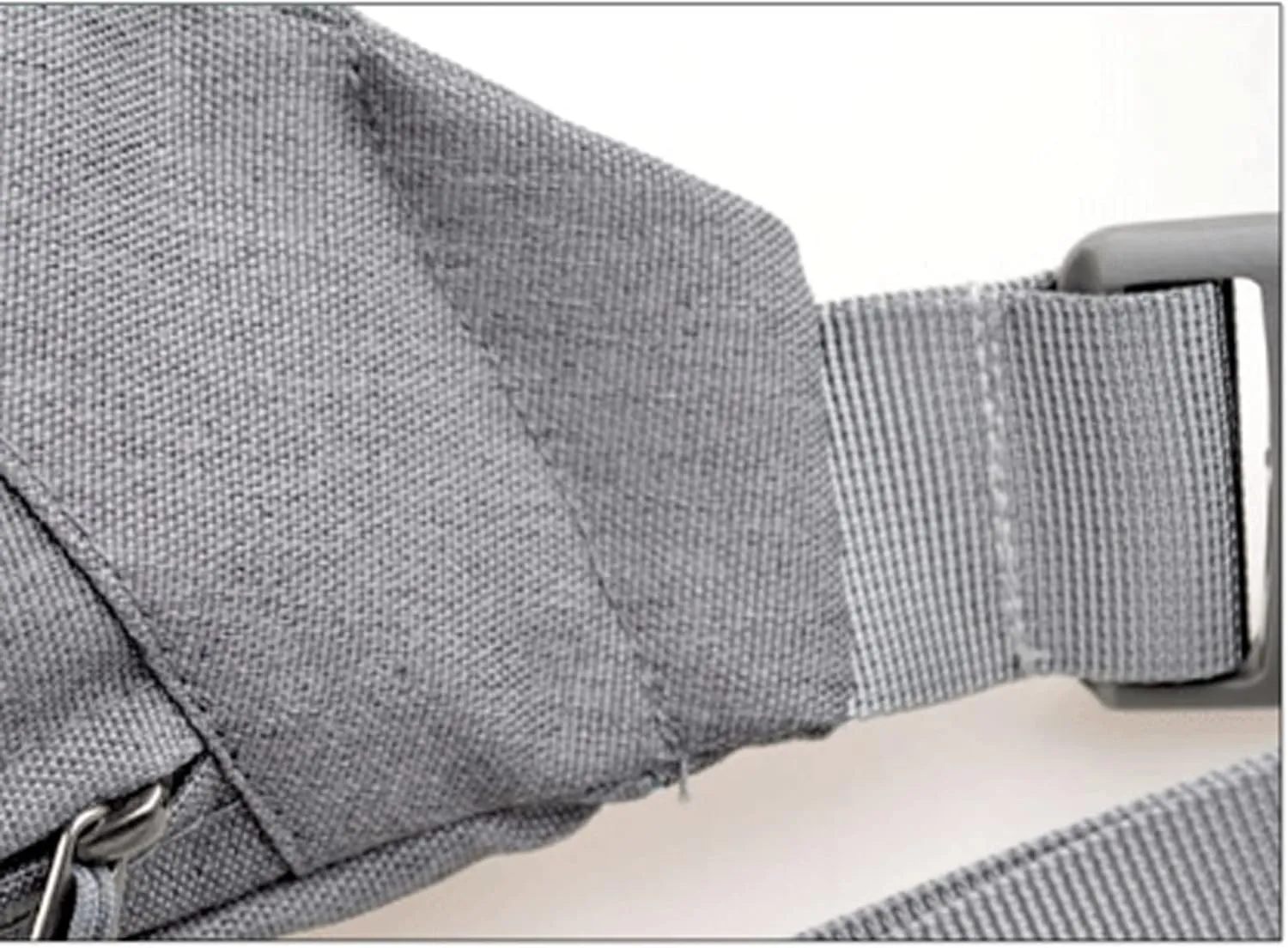 Fanny Pack Canvas Waist Bag Men's Mobile Phone Bag Sports Waist Bags Chest Bags (Gray)