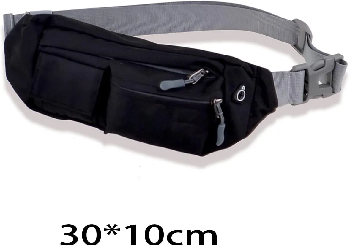 Fanny Pack Canvas Waist Bag Men's Mobile Phone Bag Sports Waist Bags Chest Bags (Gray)