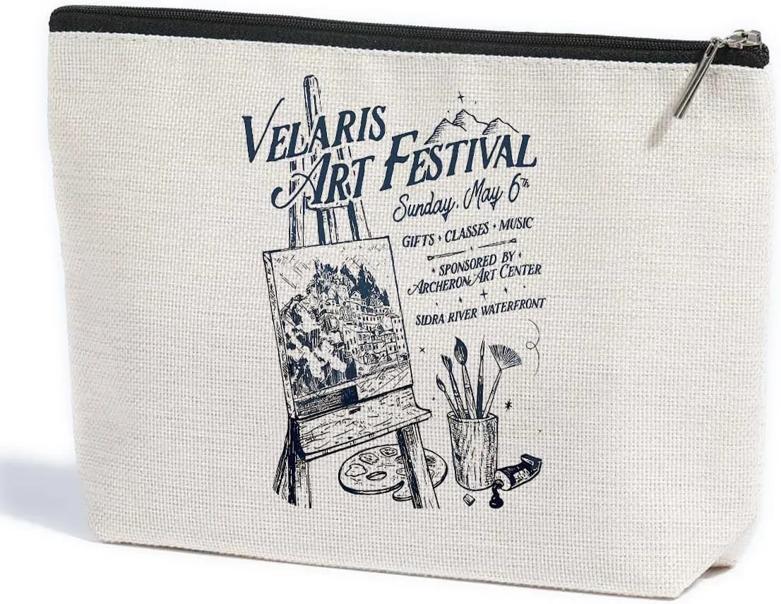 Fantasy Makeup Bag, Book Lovers Gifts Fantasy Novel Merch Cosmetic Bag, Bookish Gifts Book Club Gifts for Women Girl Book Fans Best Friends Bestie, Toiletry Bag for Christmas Halloween Birthday