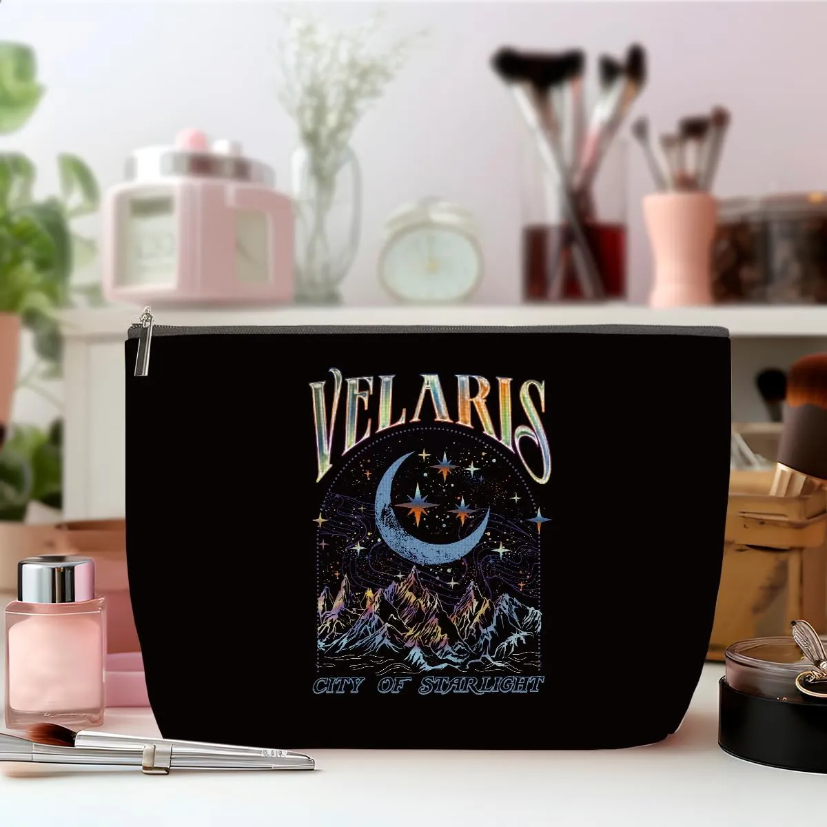 Fantasy Makeup Bag, Book Lovers Gifts Fantasy Novel Merch Cosmetic Bag, Bookish Gifts Book Club Gifts for Women Girl Book Fans Best Friends Daughter, Toiletry Bag for Christmas Halloween Birthday