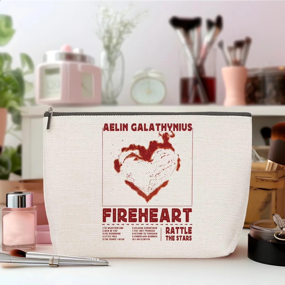 Fantasy Makeup Bag, Book Lovers Gifts Fantasy Novel Merch Cosmetic Bag, Bookish Gifts Book Club Gifts for Women Girl Book Fans Best Friends Sisters, Toiletry Bag for Christmas Halloween Birthday