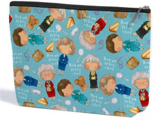 Funny Golden Friends Makeup Bag Thank You for Being A Friend Girls Inspired Gift TV Show Merchandise for Women Fans Teens Girls Grandma Mom Friends BFF Her Nurse Mothers Day Birthday Friendship