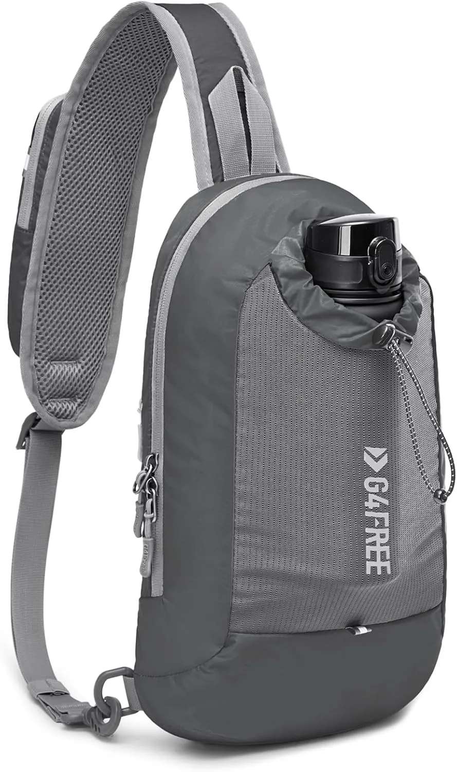 G4Free Sling Bag RFID Blocking Lightweight Crossbody Backpack Chest Shoulder Bag for Travel Sports Running Hiking