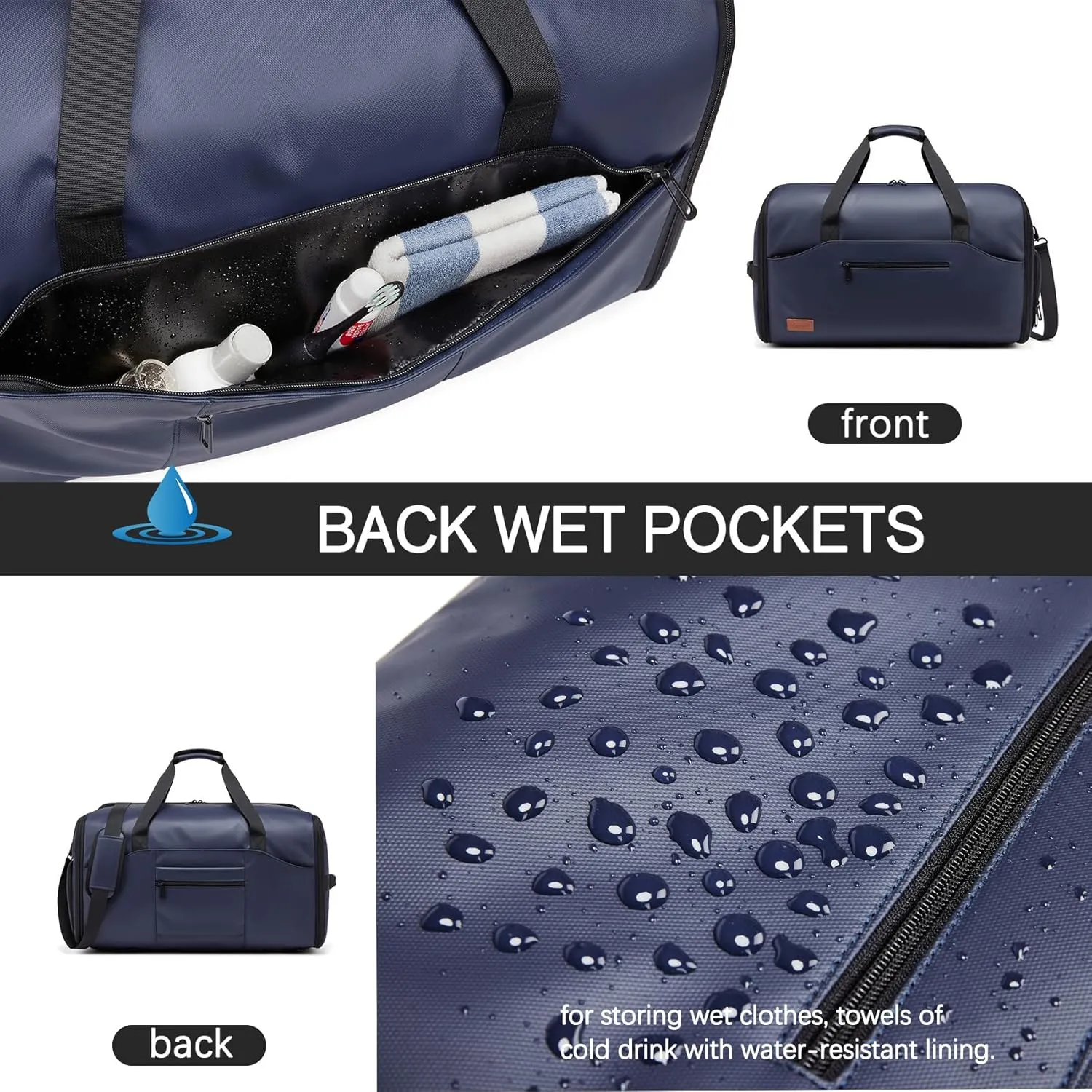 Garment Duffle Bags for Travel,Moulyan Convertible Garment Bag with Shoe Compartment,3 in 1 Waterproof Travel Suit Bag with Shoulder Strap for Men Women