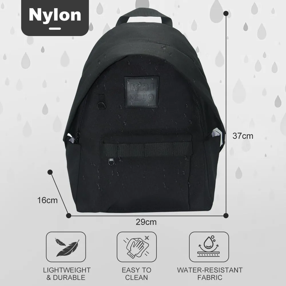 Geerlaqaly leisure backpack, unisex, Hat brim design, lightweight and waterproof, large capacity backpack for tablet computer, with card bag and pendant, daily leisure travel bag,black
