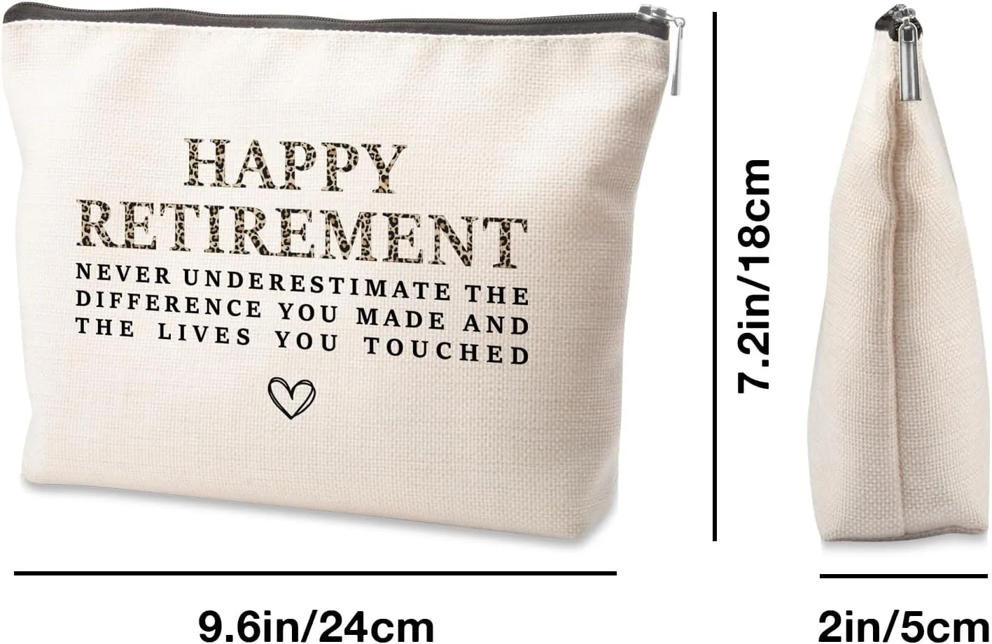 Going Away Gifts for Coworkers - Makeup Bag Happy Retirement Makeup Bag for Women Leader Coworker Grandma Mom Aunt