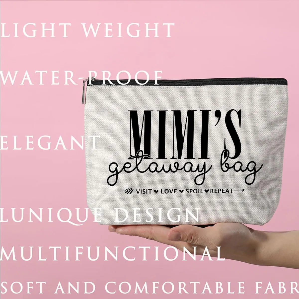 Grandma Gifts Mimi Gifts Makeup Bag Gifts for Grandma Travel Toiletry Bag Cosmetic Bag Mothers Day Christmas Retirement Grandmothers Day Gifts Grandma Birthday Gifts for Women Grandmother Granny Mimi