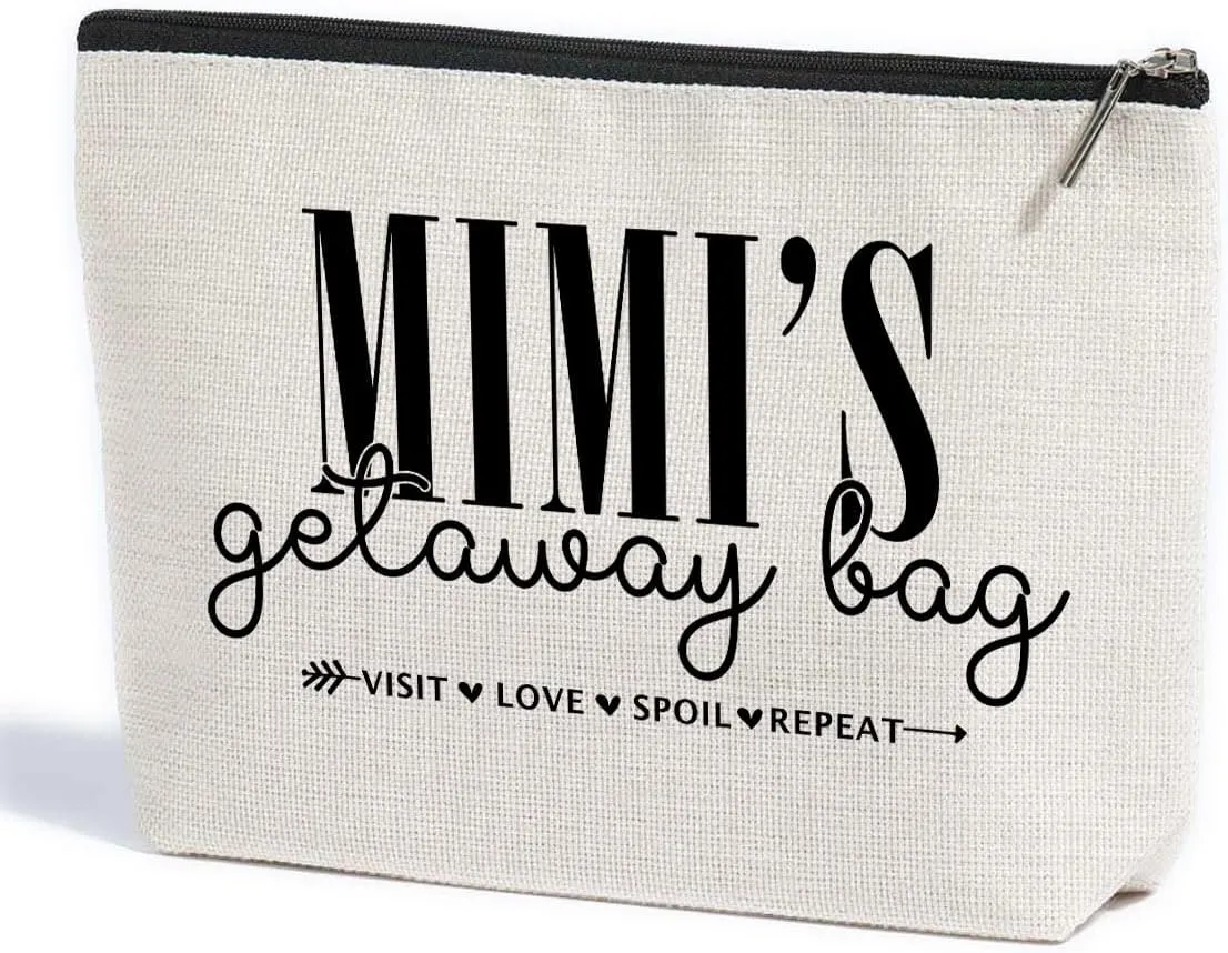 Grandma Gifts Mimi Gifts Makeup Bag Gifts for Grandma Travel Toiletry Bag Cosmetic Bag Mothers Day Christmas Retirement Grandmothers Day Gifts Grandma Birthday Gifts for Women Grandmother Granny Mimi